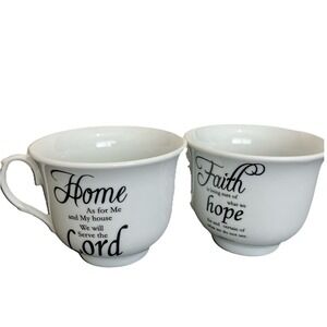 Kent Pottery 2‎ Mugs As For Me And My House, Faith Is Being Sure Of What We Hope
